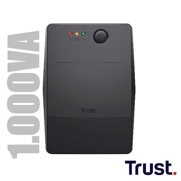 Trust - Paxxon 1000va Ups 4 Outlets-black