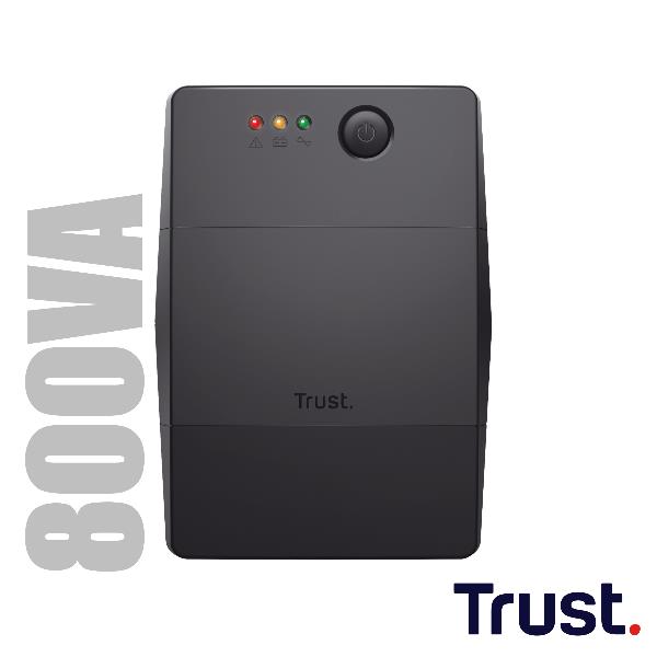 Trust - Paxxon 800va Ups 2 Outlets-black