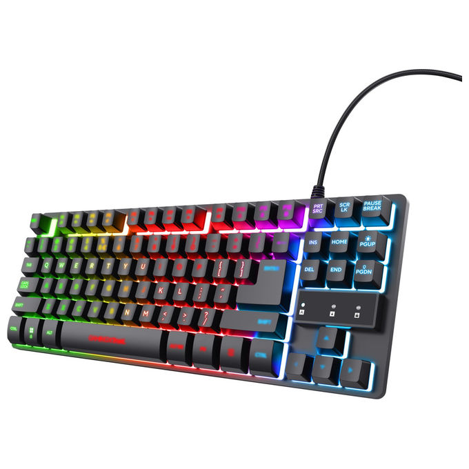 Trust - Tastiera E Mouse Tkl Wireless Gxt832 Thado-black/rgb Trust - Tastiera E Mouse Tkl Wireless Gxt832 Thado-black/rgb