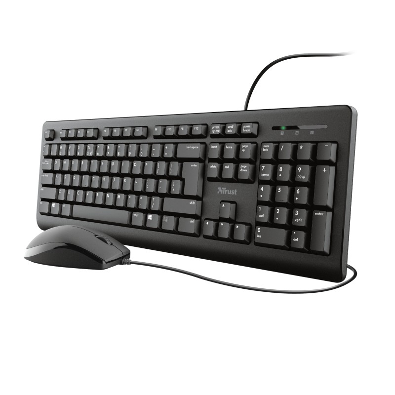 Trust TKM-250 tastiera Mouse incluso Universale USB Spagnolo Nero