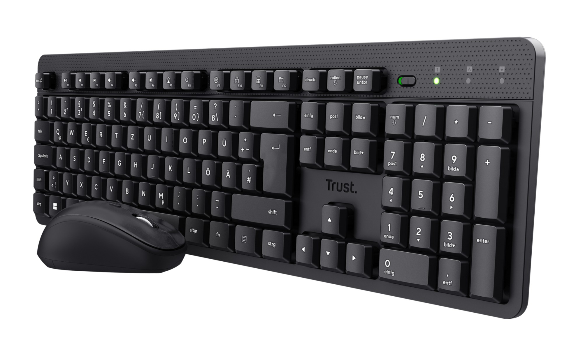 Trust TKM-360 tastiera Mouse incluso Ufficio RF Wireless QWERTY Spagnolo Nero