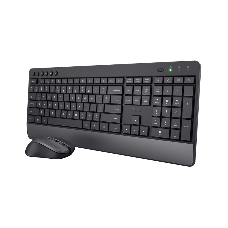 Trust Trezo tastiera Mouse incluso Universale RF Wireless QWERTY Spagnolo Nero Trust Trezo tastiera Mouse incluso Universale RF Wireless QWERTY Spagnolo Nero