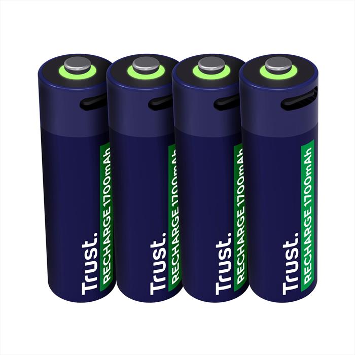 Trust - Usb-c Rechargeable Batteries 4p - Aa-black