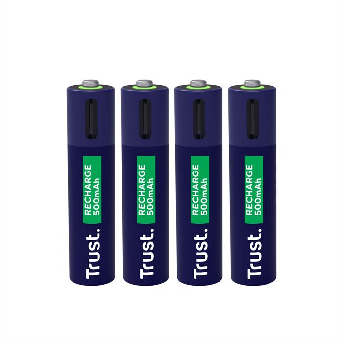 Trust - Usb-c Rechargeable Batteries 4p - Aaa-black
