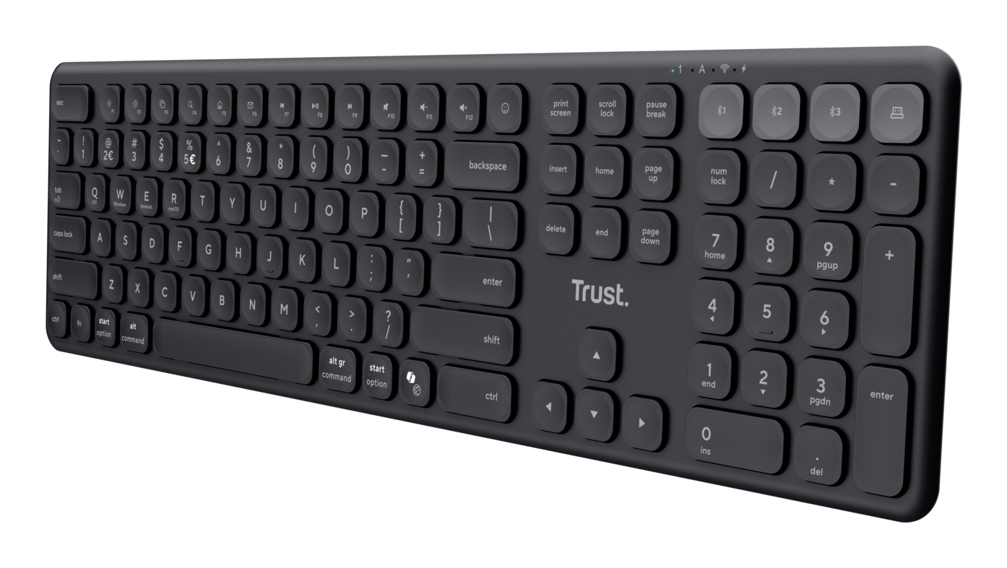 Trust - Vaiya Multidevice Wirls Keyboard It-black