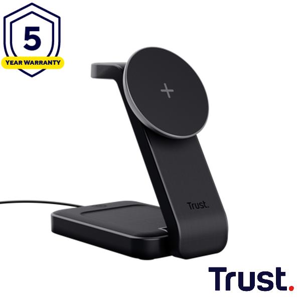 Trust - Viro 3-in-1 Magnetic Charge Stand-black