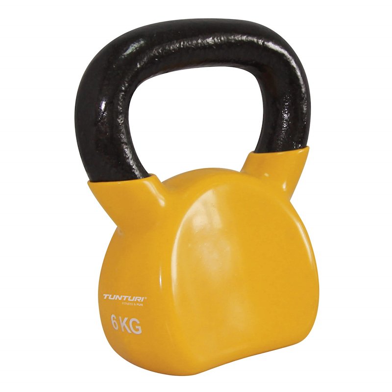Tunturi Kettlebell Ergonomica Vinyl Kettlebell 6Kg Giallo