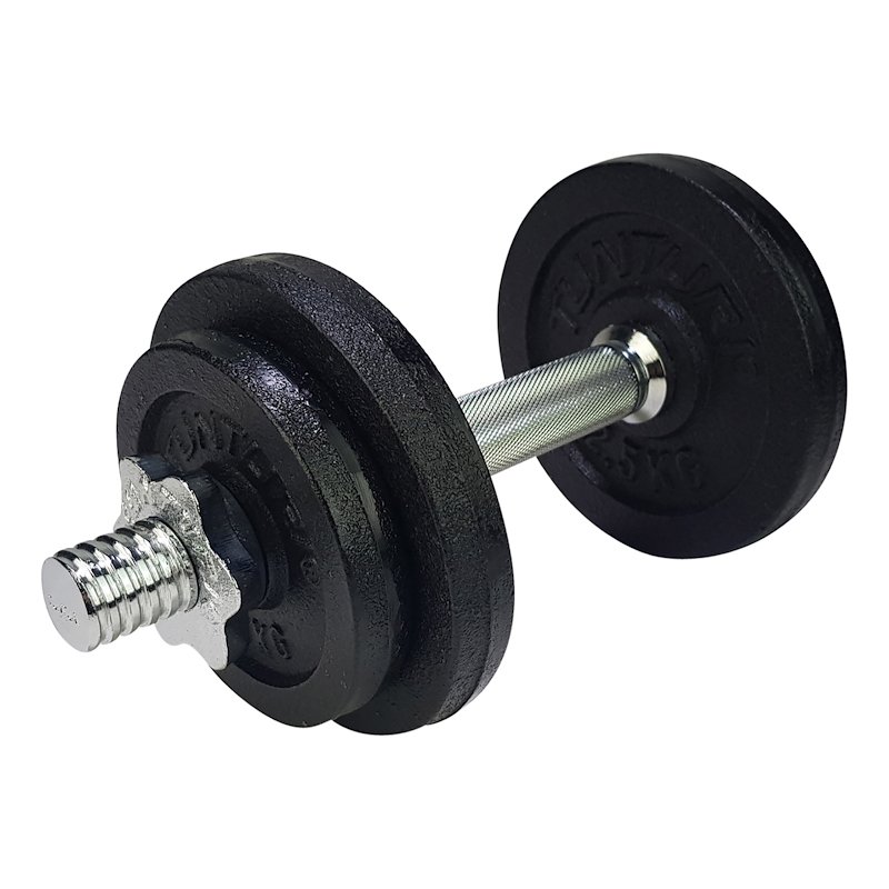 Tunturi Manubrio Dumbbellset 10Kg - 1 Bar Screw Nero