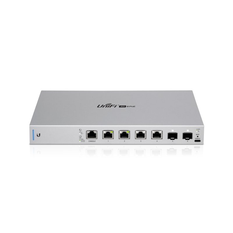 Ubiquiti unifi us-xg-6poe switch di rete gestito 10g ethernet (100/1000/10000) supporto power over ethernet (poe) 1u grigio
