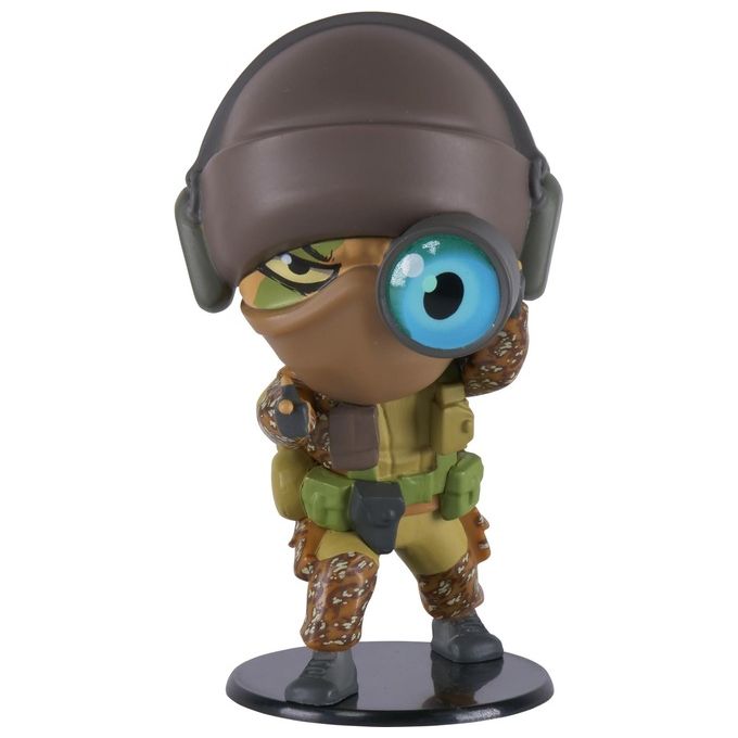 Ubisoft 9004204 Six Collection Serie 4 Figurina Chibi Glaz Rainbow Six Siege 10 cm colore Nero