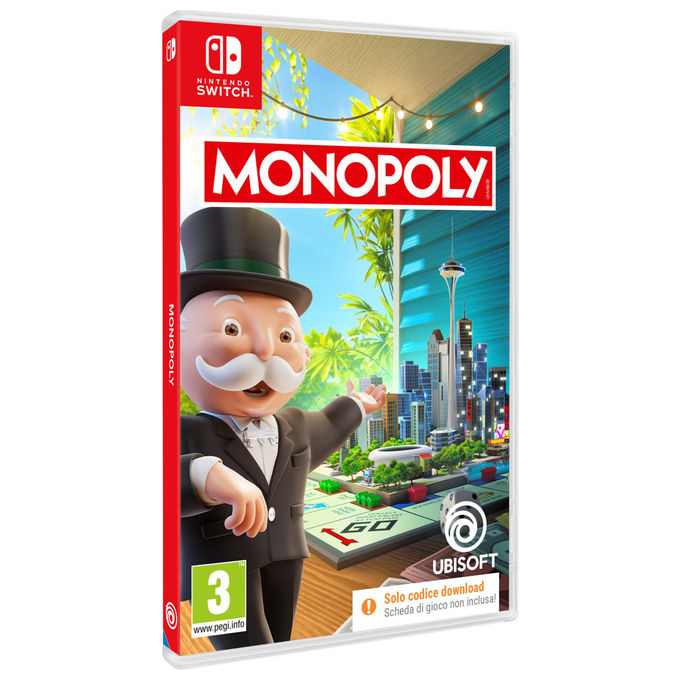 Ubisoft Monopoly 2024 videogioco Nintendo Switch codice di attivazione party game citta' 3D fino a 6 giocatori