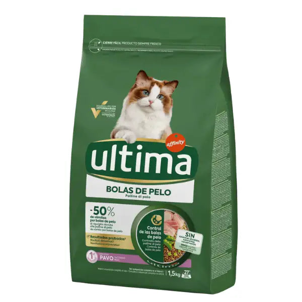 Ultima Cat Adult Hairball Palline di pelo con tacchino 1,5 kg - Croccantini per gatti - 1° ORDINE? scegli tra BZR5 - BZR20 + 200 pt fedeltà Ultima Cat Adult Hairball Palline di pelo con tacchino 1,5 kg - Croccantini per gatti - 1° ORDINE? scegli tra BZR5 - BZR20 + 200 pt fedeltà
