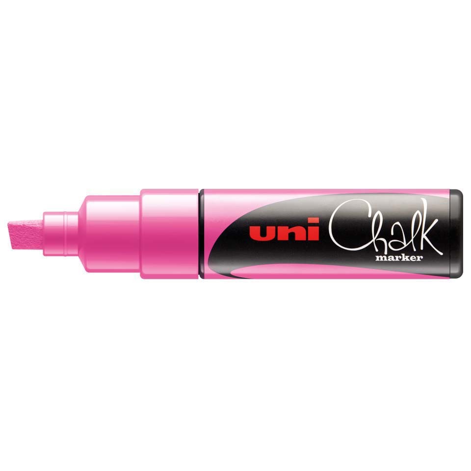 Uni-Ball ChalkGlass PWE-8K evidenziatore in gesso Scalpello Rosa 1 pz
