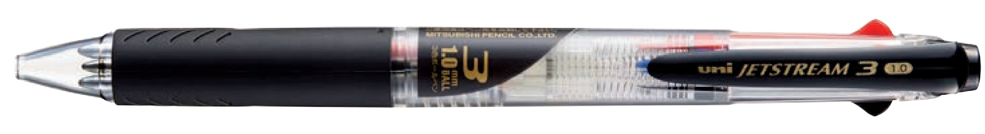 Uni-Ball Jetstream SXE3-400-10 Nero Blu Rosso Penna a sfera retrattile a clip 1 pz