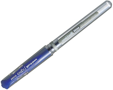 Uni-Ball Signo UM-153 Penna in gel con cappuccio Blu 1 pz