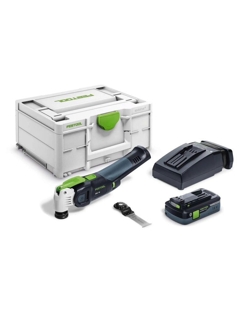 Utensile Multifunzione FESTOOL OSC 18 HPC 4,0 EI-Plus(1x 4,0 Ah + TCL6 + SYS3 M 187)