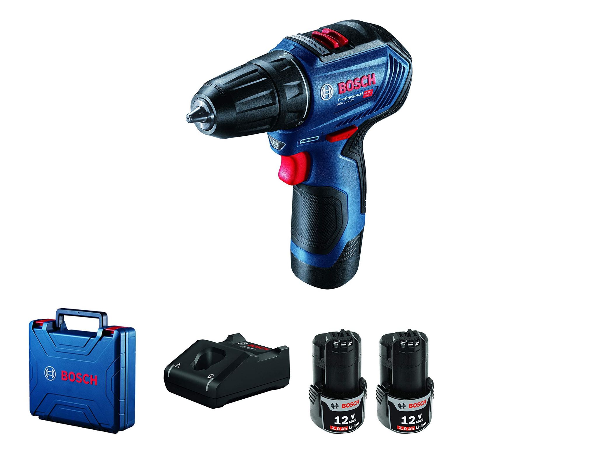 Utensili - Trapano Avvitatore A Batteria Da 12 V, 2 Batterie Agli Ioni Di Litio Da 2,0 Ah, Caricabatterie 06019g9000 - Bosch Utensili - Trapano Avvitatore A Batteria Da 12 V, 2 Batterie Agli Ioni Di Litio Da 2,0 Ah, Caricabatterie 06019g9000 - Bosch
