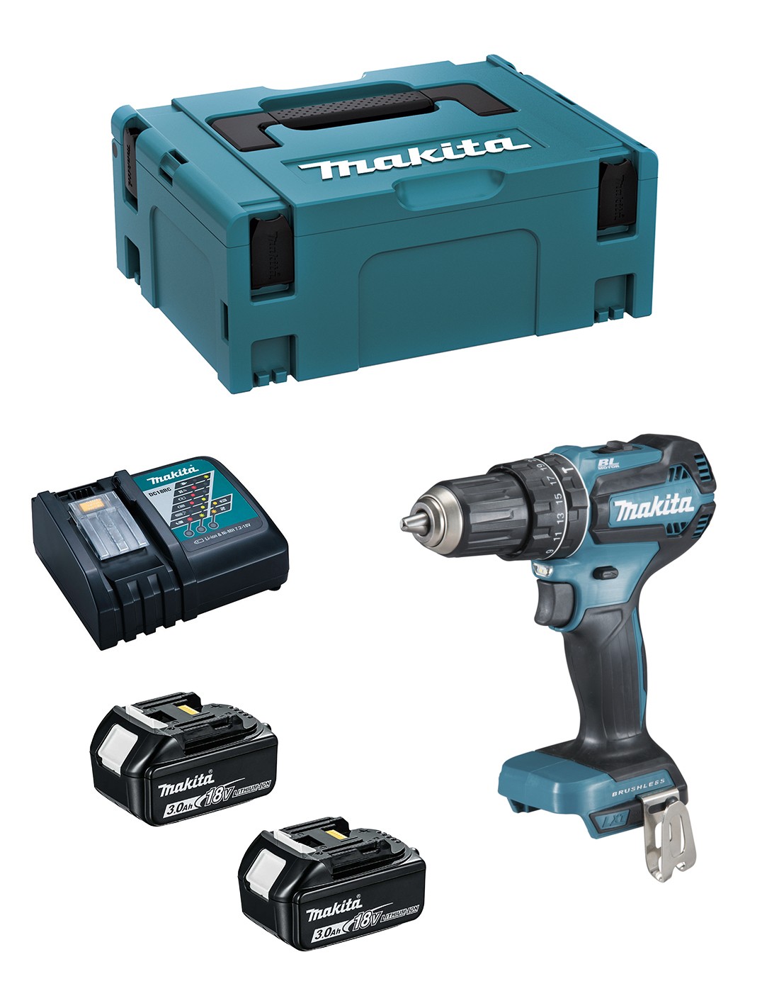 Utensili - Trapano Avvitatore A Percussione A Batteria Da 18 V, 2 Batterie Lxt Da 3,0 Ah, Caricabatterie Dhp485rfj - Makita Utensili - Trapano Avvitatore A Percussione A Batteria Da 18 V, 2 Batterie Lxt Da 3,0 Ah, Caricabatterie Dhp485rfj - Makita