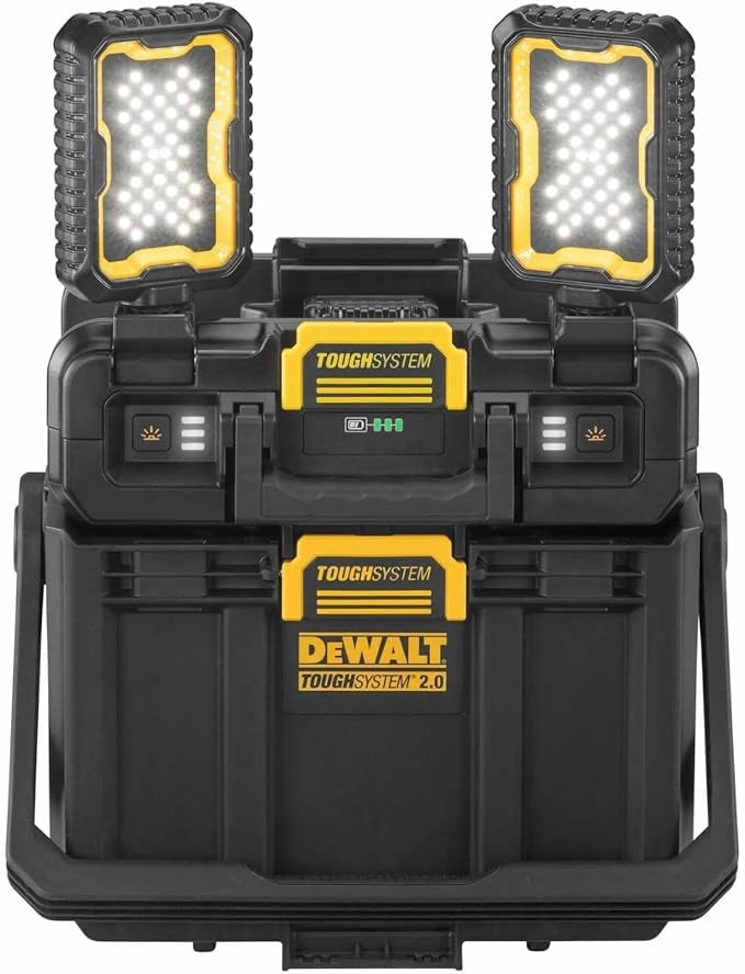 Valigetta DeWalt TOUGHSYSTEM doppia unità torcia led ruotabili 4000 lm DWST08061-1