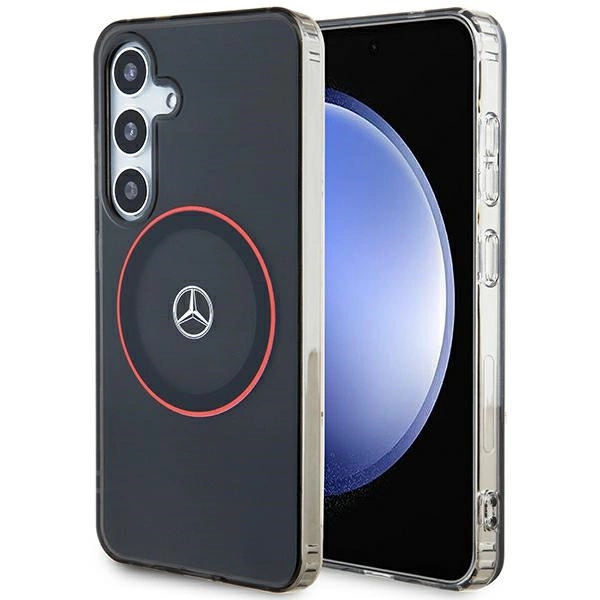 Valigetta Rigida Doppia Strato Nera/nera Mercedes Mehms24s23huork S24 S921 Con Magsafe Rosso