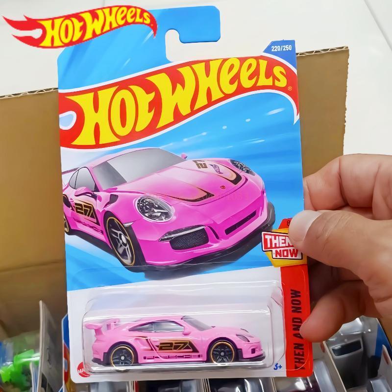 Valigia Hot Wheels 2025 L C4982 # 220 Porsche 911 GT3 RS Rosa Allora e Ora Modellino Auto in Scala 1:64 Giocattolo Ornamento Regali per le Feste