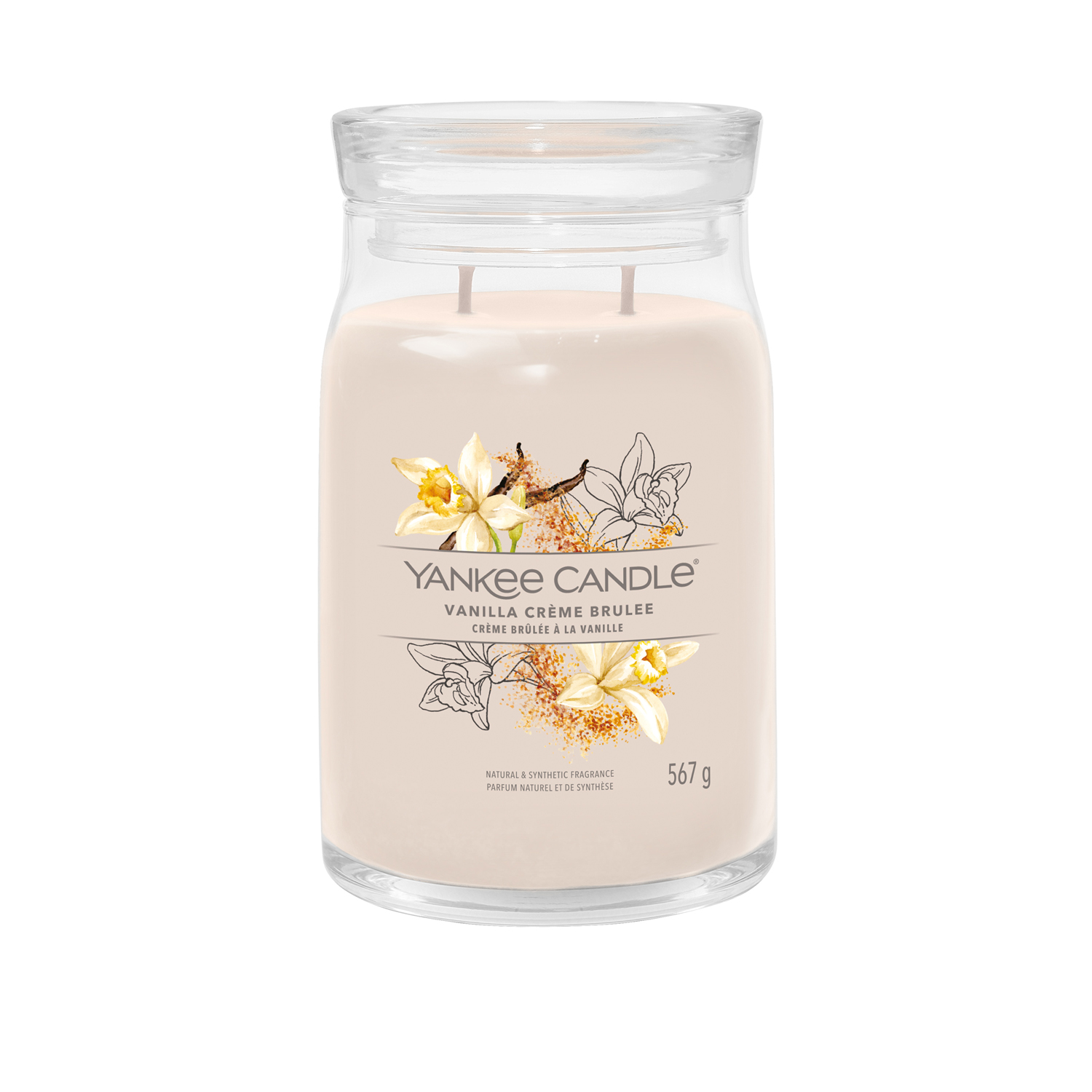 Vanilla Creme Brûlée, candela in giara grande Yankee Candle