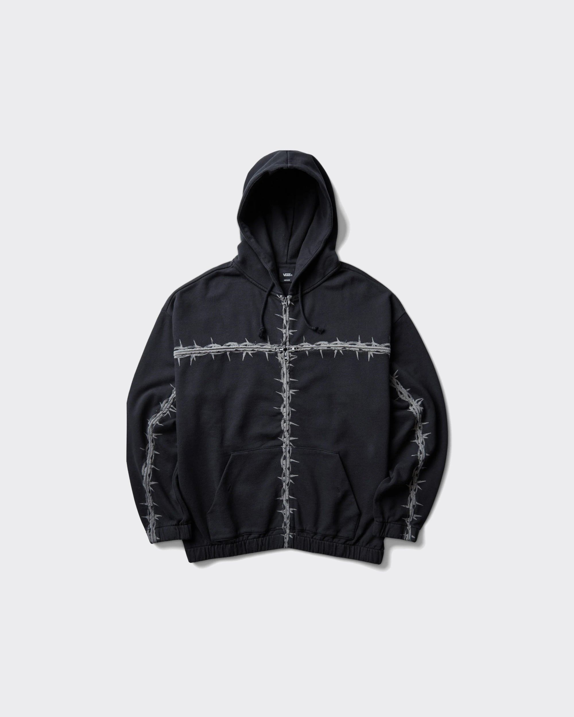 Vans Felpa Con Cappuccio Zip Act of Disagreement By Slam Jam Nera