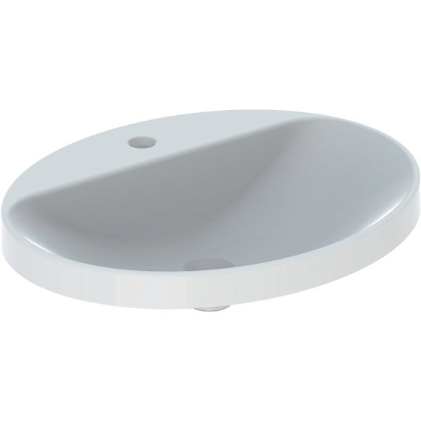 Variform Lavabo À Encastrer Ovale, 600x480mm, Avec Trou - Geberit