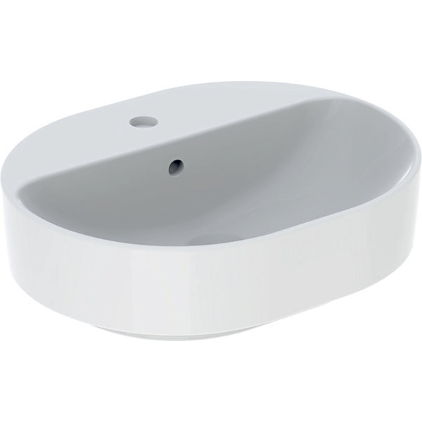 Variform Lavabo À Poser Elliptique, 500x400mm, Avec Trou - Geberit