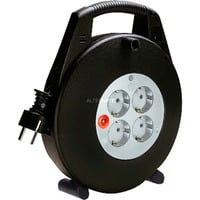 Vario Line Nero, Grigio 4 presa(e) AC 5 m, Tamburo per cavi