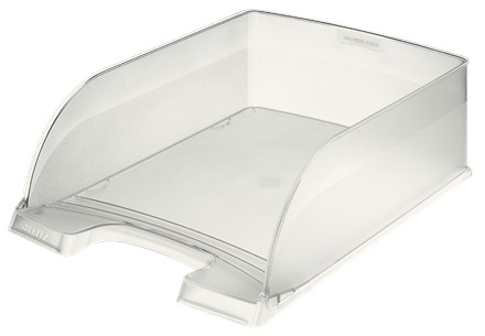 Vassoio documenti Leitz Plus Jumbo di grande capacità - Formato verticale A4 - Fino a 8 unità impilabili - Colore traslucido Vassoio documenti Leitz Plus Jumbo di grande capacità - Formato verticale A4 - Fino a 8 unità impilabili - Colore traslucido