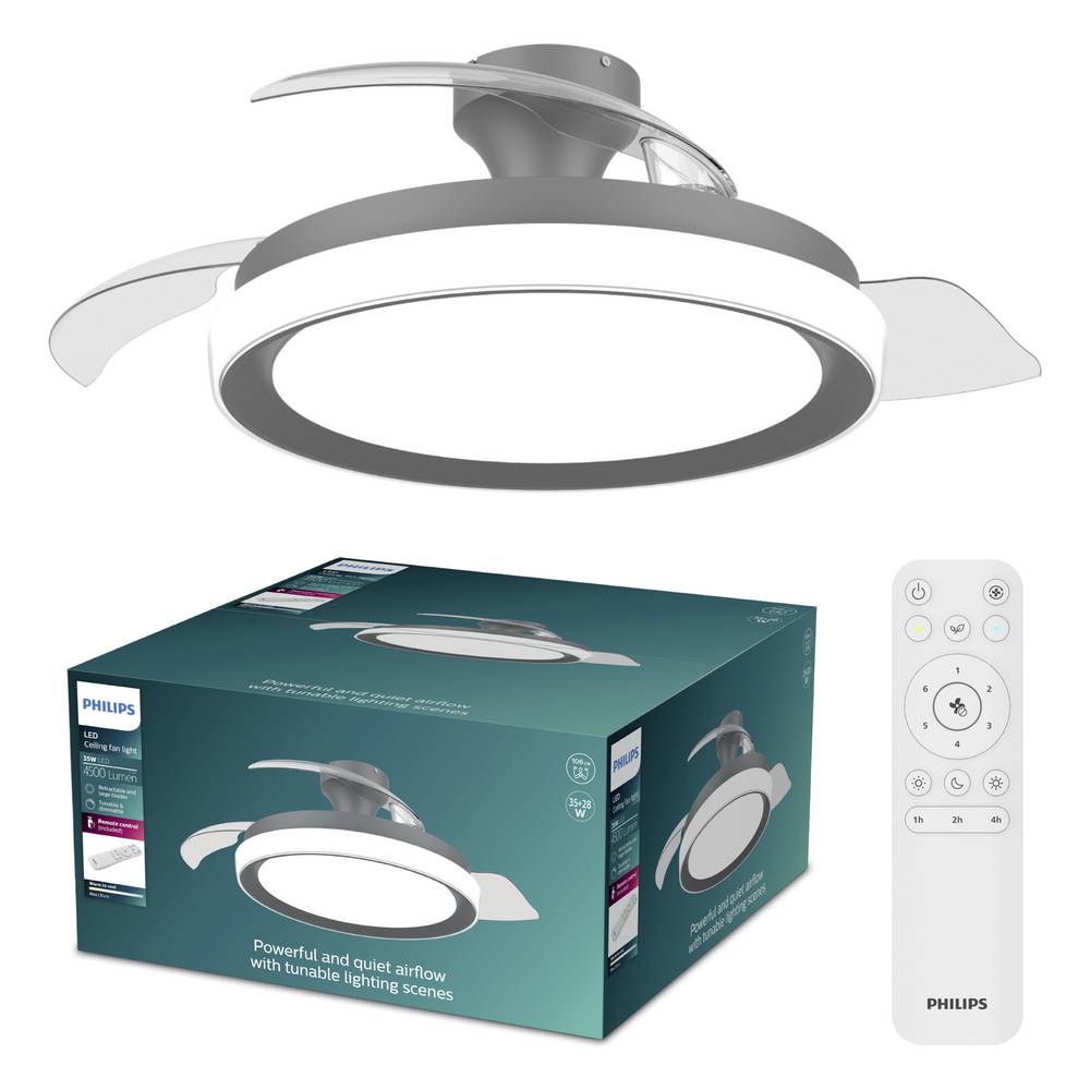 Ventilatore Da Soffitto Philips "bliss" Nero Ventilatore Da Soffitto Philips "bliss" Nero