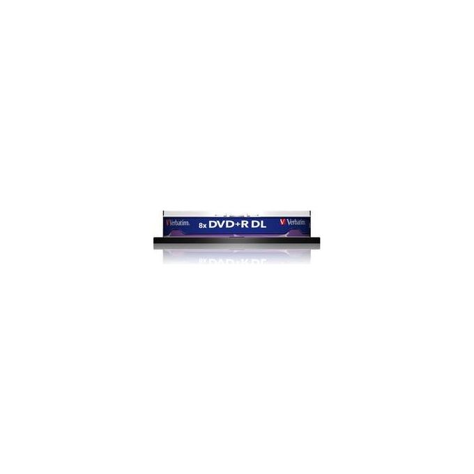 Verbatim 2069223 DVD+R Doppio Strato 8.5 GB 8x Spindle 10 Pezzi colore Argento Opaco