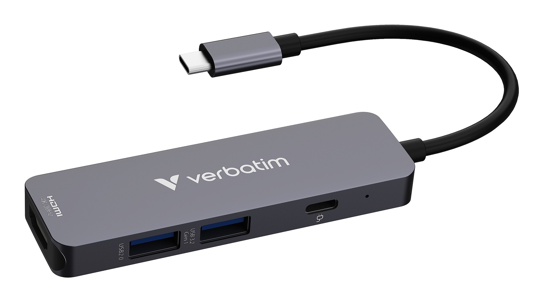 Verbatim 32155 hub di interfaccia USB 3.2 Gen 1 (3.1 Gen 1) Type-C 5000 Mbit/s Grigio