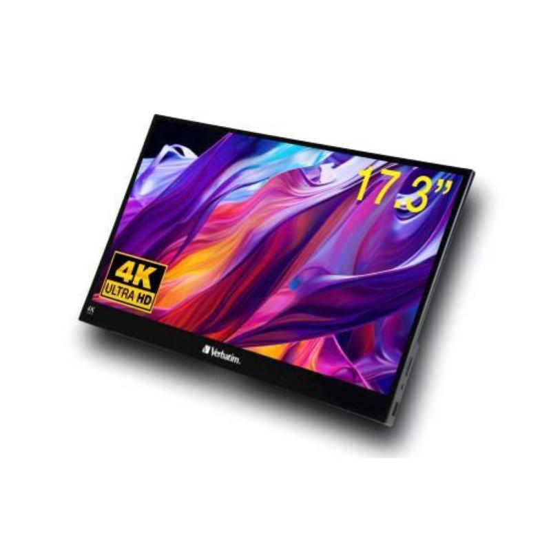 Verbatim 32239 monitor portatile 17.3 4k ultra hd touch screen 3840 x 2160 6ms hdmi usb-c nero