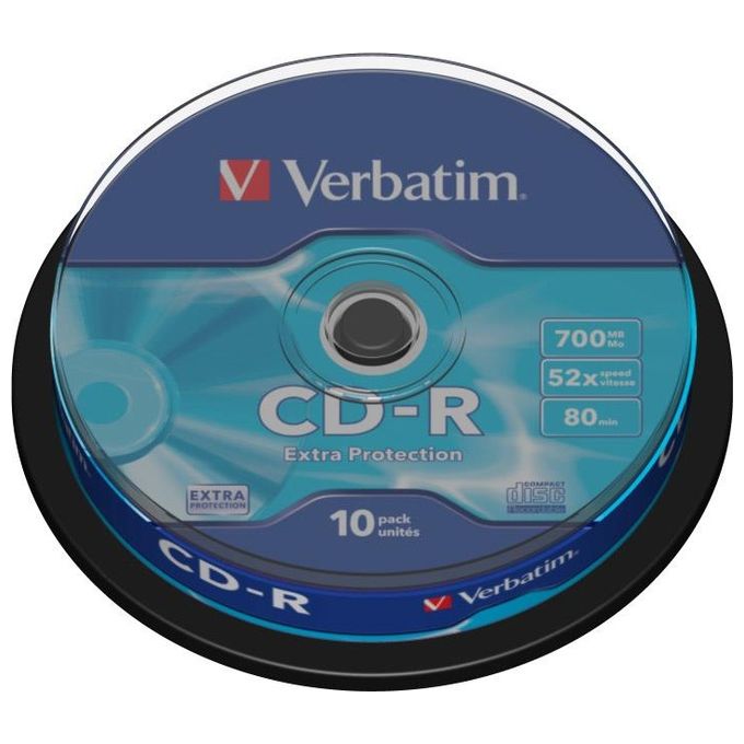Verbatim 43437 CD-R Extra Protection 700 MB 52x 10 pezzi Spindle