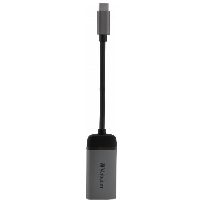 Verbatim 49143 Adattatore Video USB-C maschio HDMI femmina 4K UHD 60Hz Thunderbolt 3 10 cm colore Nero Argento