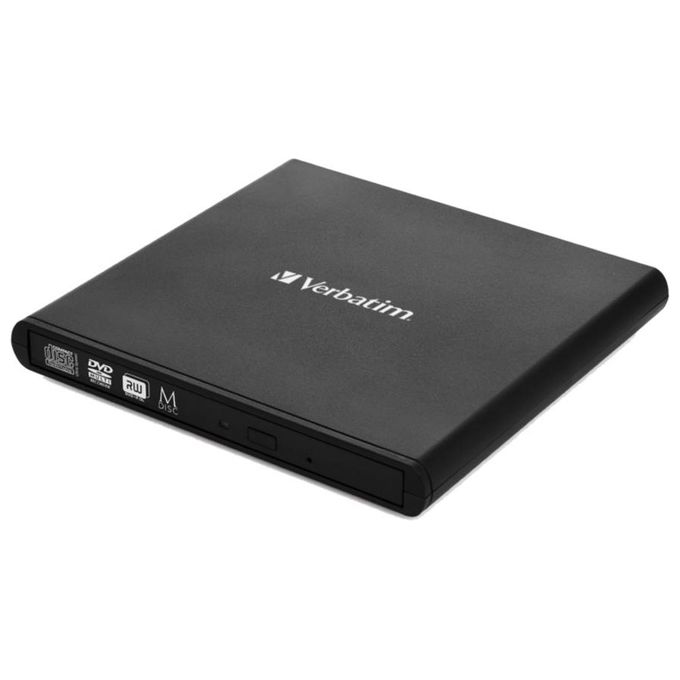 Verbatim 53504 Masterizzatore CD DVD Esterno Slimline USB 2.0 DVD±RW 24x CD 8x DVD+R colore Nero Verbatim 53504 Masterizzatore CD DVD Esterno Slimline USB 2.0 DVD±RW 24x CD 8x DVD+R colore Nero