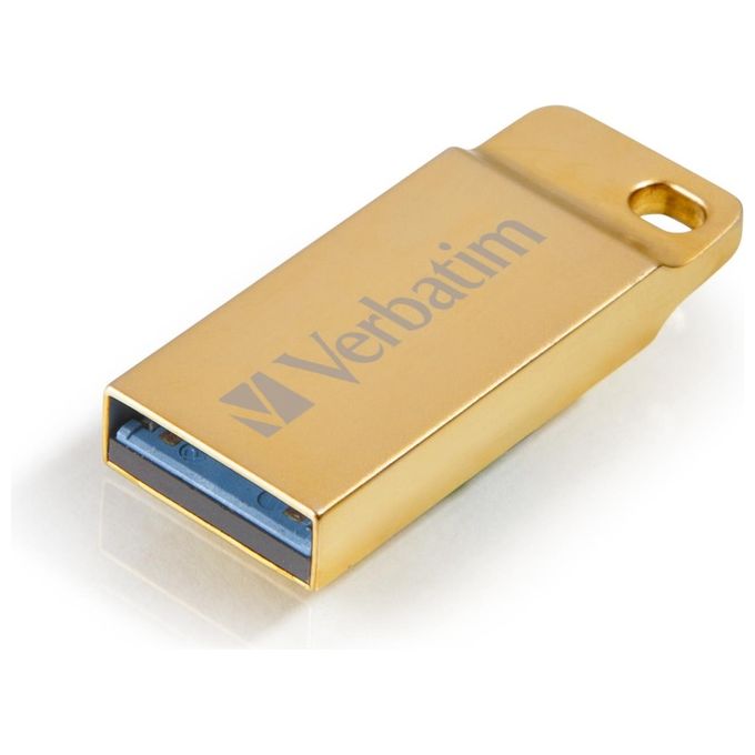 Verbatim 99106 Metal Executive Chiavetta USB 64 GB USB 3.2 Gen 1 fino a 80 MB-s lettura con anello portachiavi colore Oro