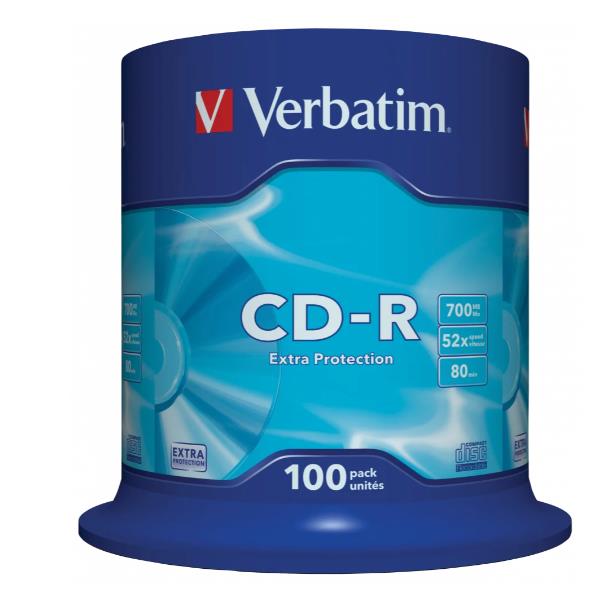 Verbatim Campana Da 100 Cdr Datalife Serigrafati 80MIN. 700MB 52X 43411
