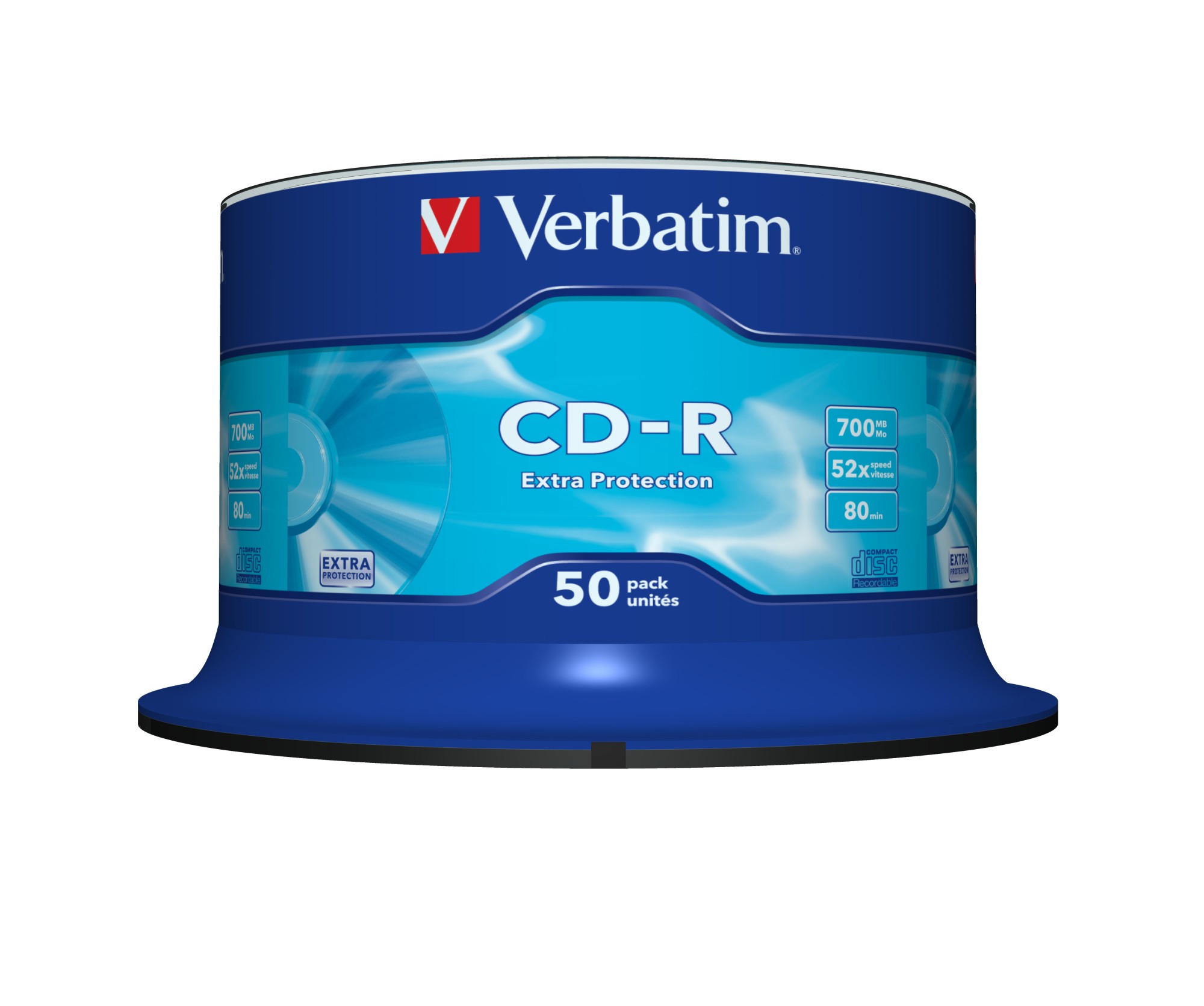 Verbatim Cd-R 700Mb 52X Extra Protection Surface Pack Da 50