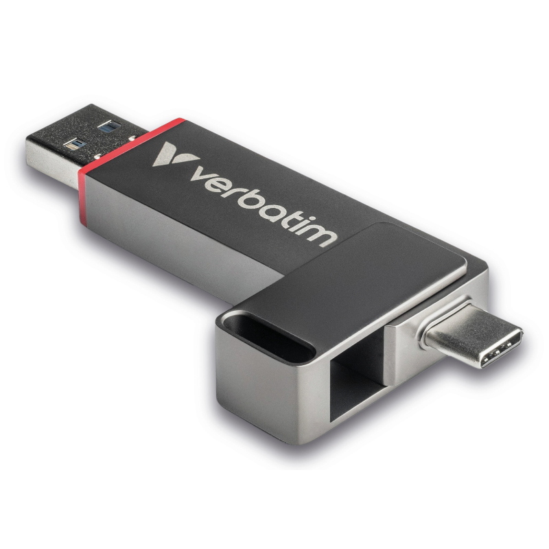 Verbatim dual quickstick unità flash usb 512 gb usb type-a / usb type-c 3.2 gen 1 (3.1 gen 1) grigio