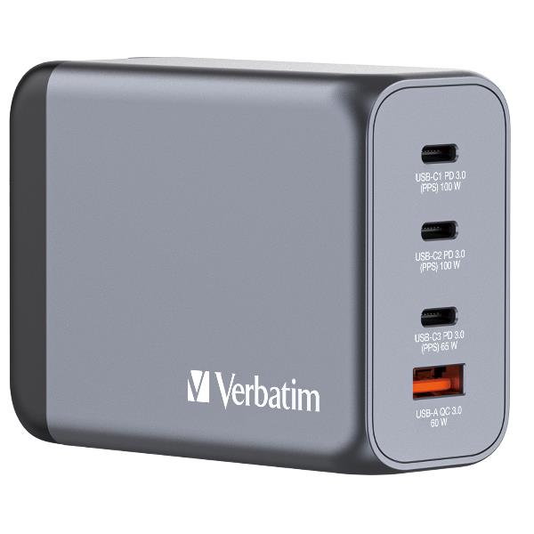 Verbatim Gan Charger 4 Port 200W 32204