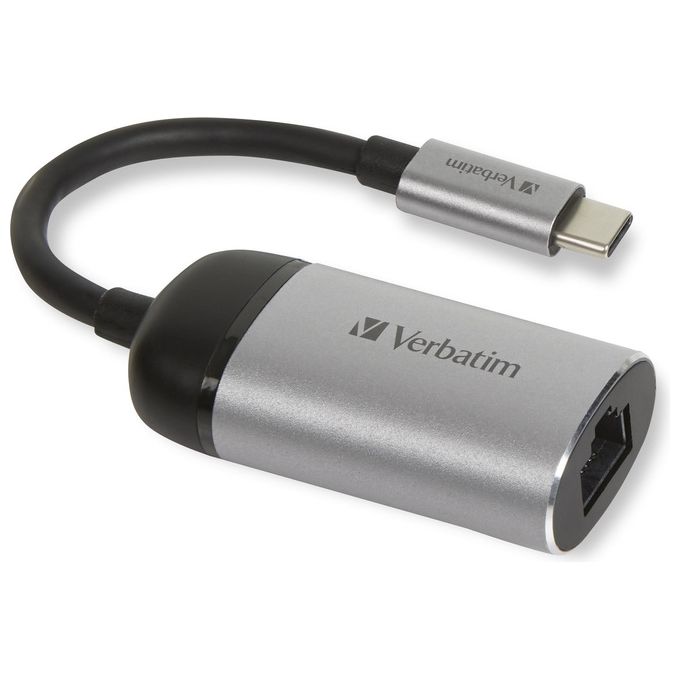 Verbatim Hub di Interfaccia Usb 3.0 Type-C 1000Mbit-s Nero-Argento Verbatim Hub di Interfaccia Usb 3.0 Type-C 1000Mbit-s Nero-Argento
