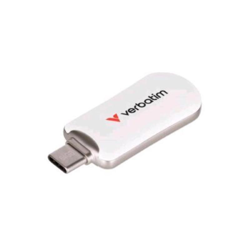 Verbatim plectra flash drive 256gb usb-c bianco