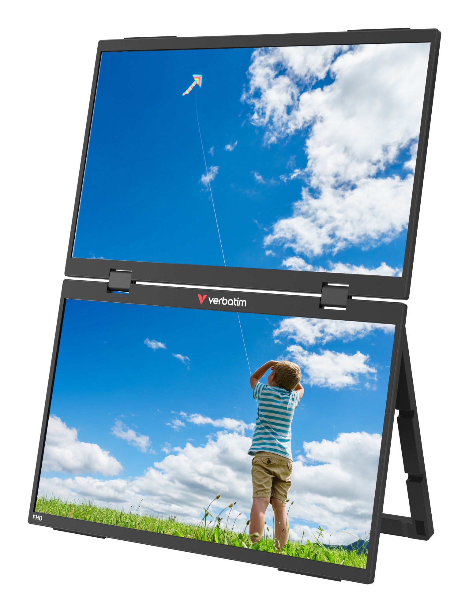 Verbatim Portable 15.6 FHD Dual Monitor Essentials Monitor portatile Nero 396 cm (15.6) LCD 1920 x 1080 Pixel