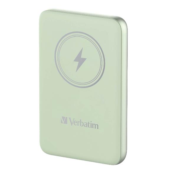 Verbatim Power Bank Wireless Magnetico 10000 Mah Green 32246 Verbatim Power Bank Wireless Magnetico 10000 Mah Green 32246