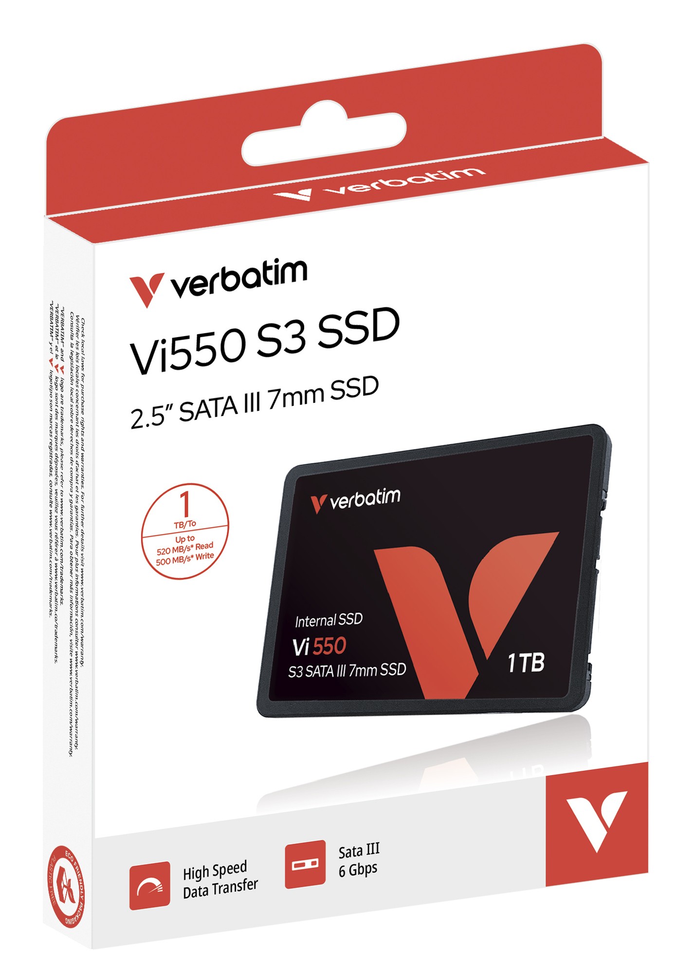 Verbatim Ssd Vi550 S3 1Tb 25 Sataiii 520/400 Mbps 7Mm