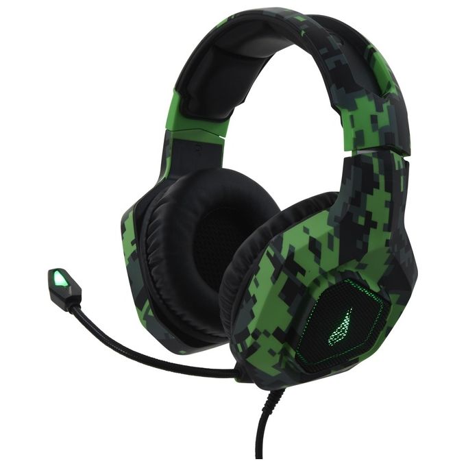 Verbatim SureFire Skirmish Cuffia Gaming Connettore 3.5mm Usb Tipo A Nero-Mimetico-Verde Verbatim SureFire Skirmish Cuffia Gaming Connettore 3.5mm Usb Tipo A Nero-Mimetico-Verde