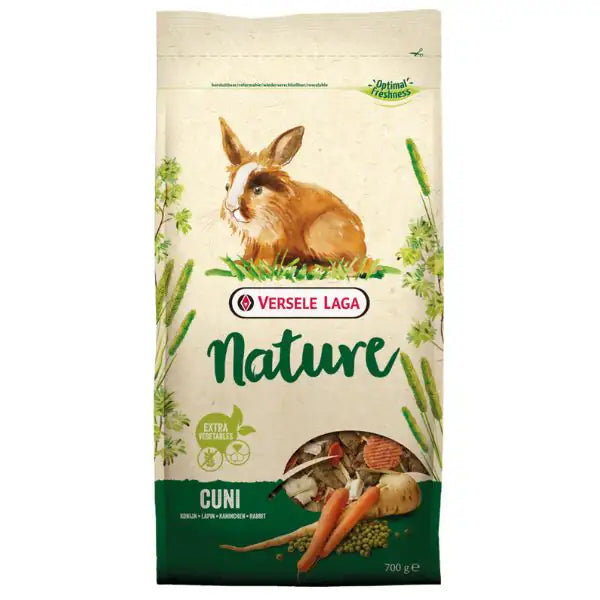 Versele Laga Nature Cuni per conigli nani 700 gr - Mangime per conigli - 1° ORDINE? scegli tra BZR5 - BZR20 + 200 pt fedeltà